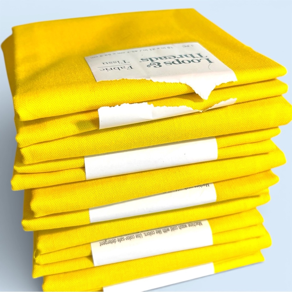 Bright Yellow Fabric Bundle
